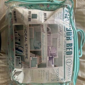 Toddler Bed Set - Lavender and White